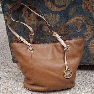 Michael Kors Tan Leather Shoulder Bag